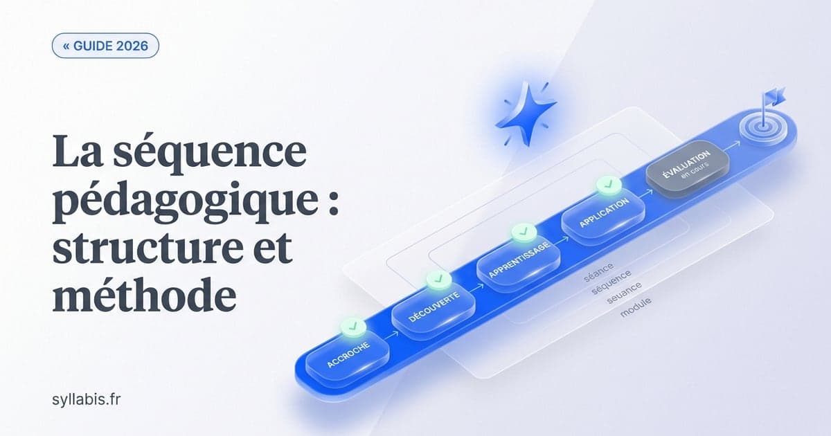 La séquence pédagogique : structure et méthode (guide Syllabis 2026)