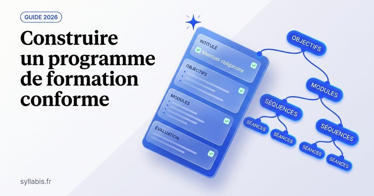 Programme de formation : structure, mentions obligatoires et modèle (2026)