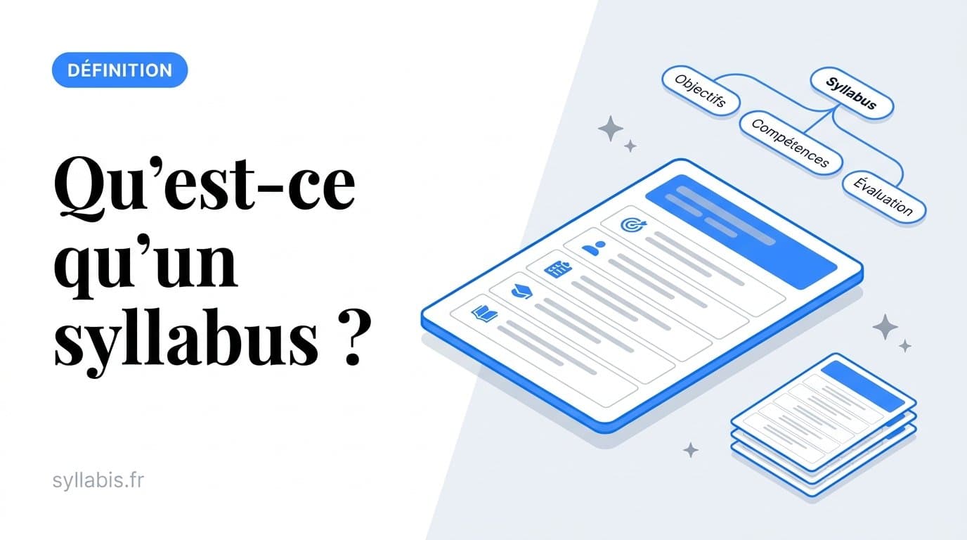 Qu'est-ce qu'un syllabus ? Définition, structure et exemple pour formation Qualiopi