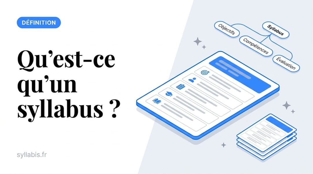 Qu'est-ce qu'un syllabus ? Définition, structure et exemple complet