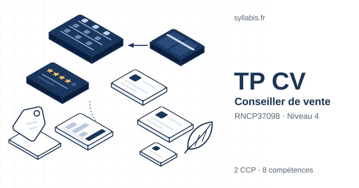Titre Professionnel Conseiller de vente (CV) — Syllabis